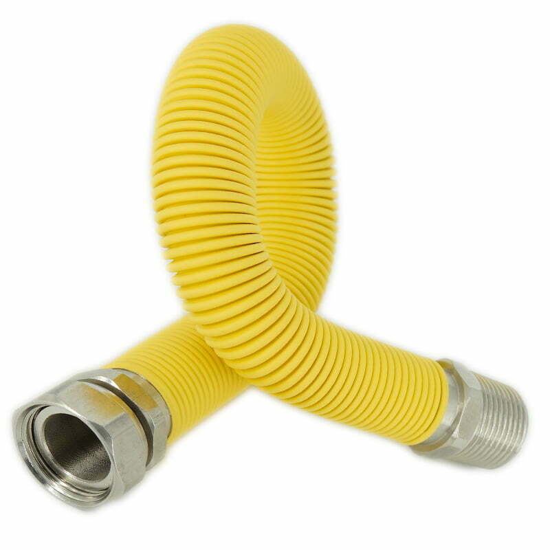 Racord Gaz 3/4 50-100 MF Extensibil din INOX cu Protectie Galbena cu piulite din INOX MTXINOX G50034 1 MTXValve Racord Gaz 3/4 50-100 MF Extensibil din INOX cu Protectie Galbena cu piulite din INOX MTXINOX G50034