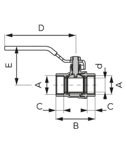 robinet de trecere cu bila 1 1 4 ferro f power alama filet interior interior robineti cu bila normal ferro kfp4 MTXValve