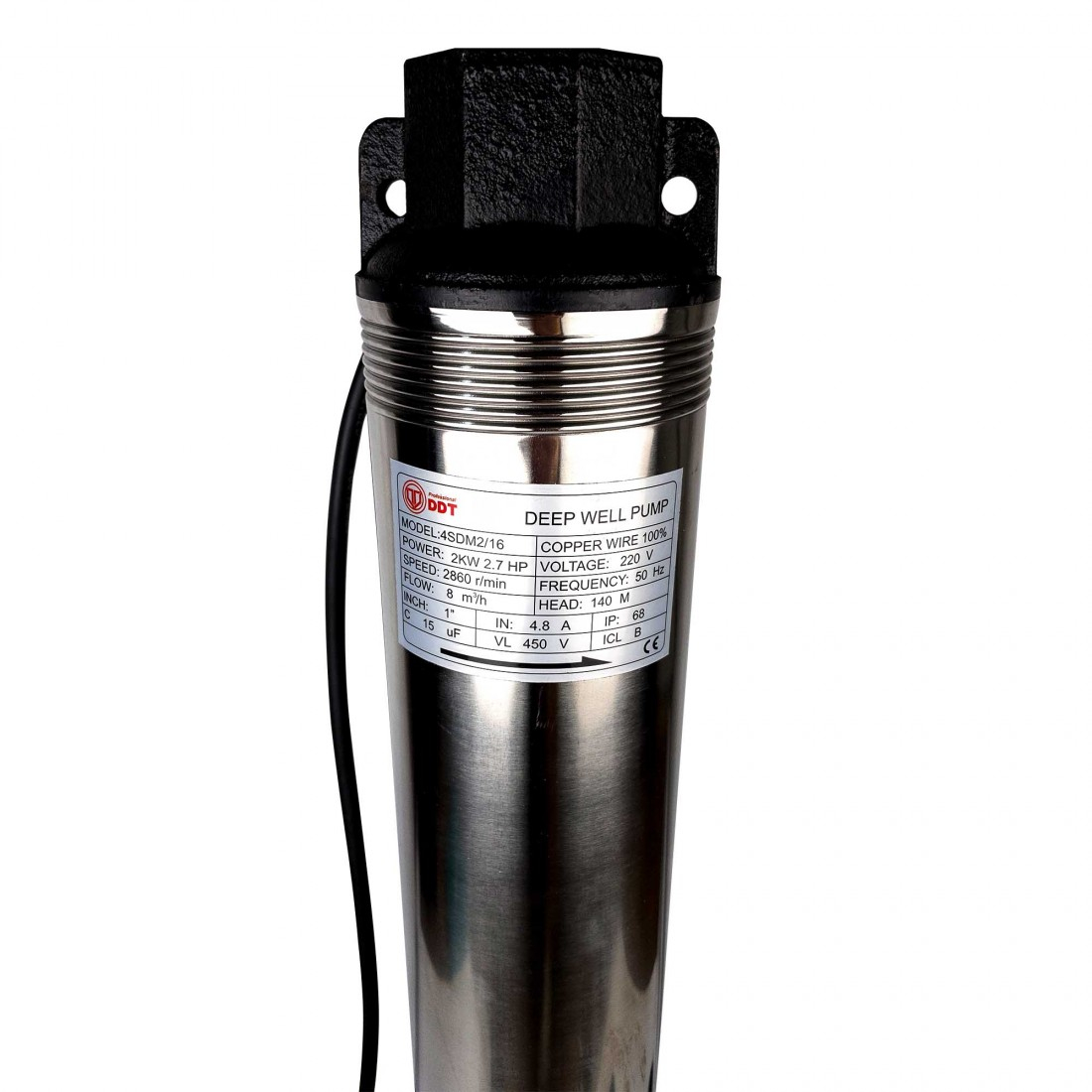 Pompa submersibila de mare adancime, DDT 16 turbine 4SDM2-16, 2000 W, 140 m inaltime, 8 mc/h, 1.5" DDT-0035 2 MTXValve Pompa submersibila de mare adancime, DDT 16 turbine 4SDM2-16, 2000 W, 140 m inaltime, 8 mc/h, 1.5" DDT-0035