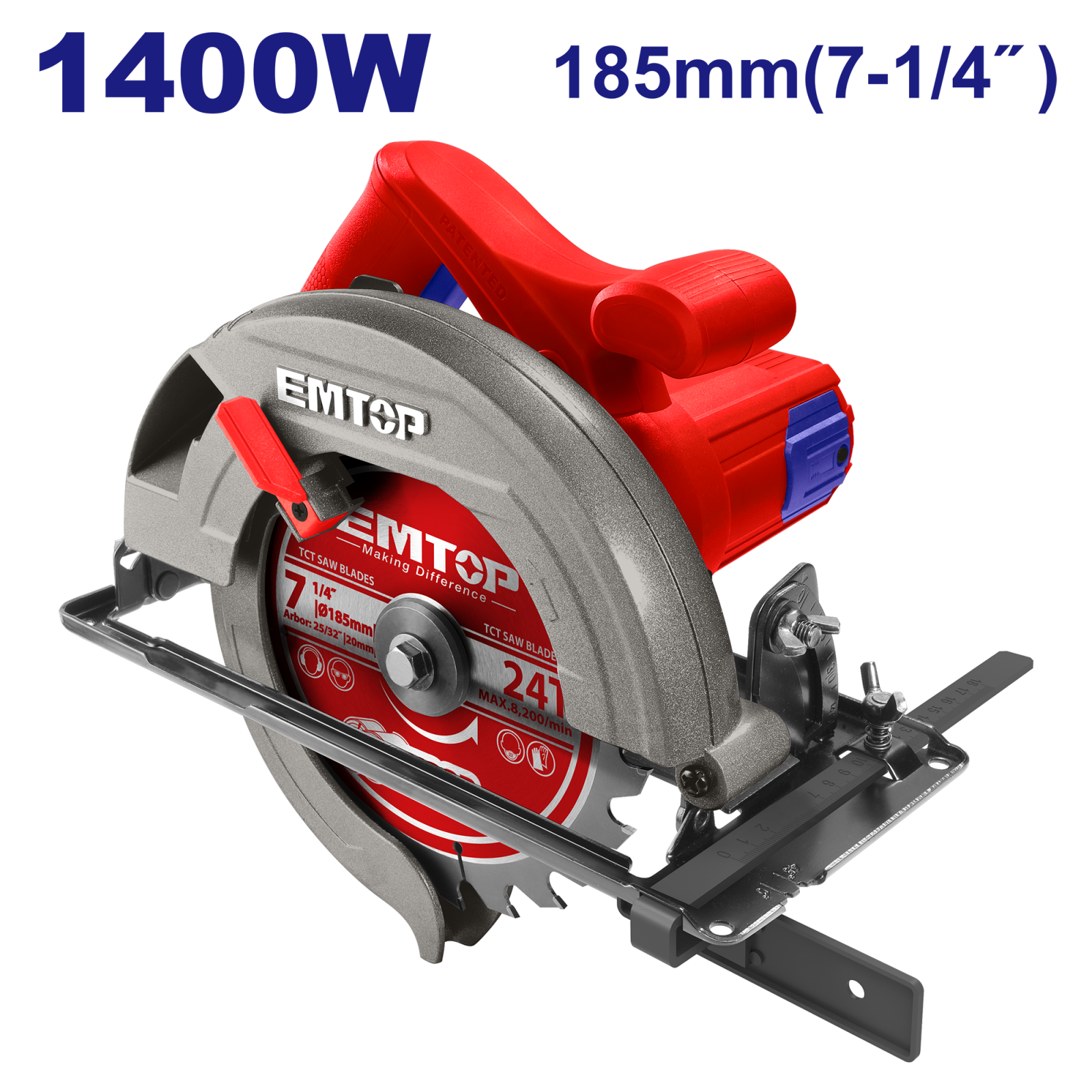 Fierastrau circular electric 1400W, 185mm, EMTOP ECSW1852 1 MTXValve Fierastrau circular electric 1400W, 185mm, EMTOP ECSW1852