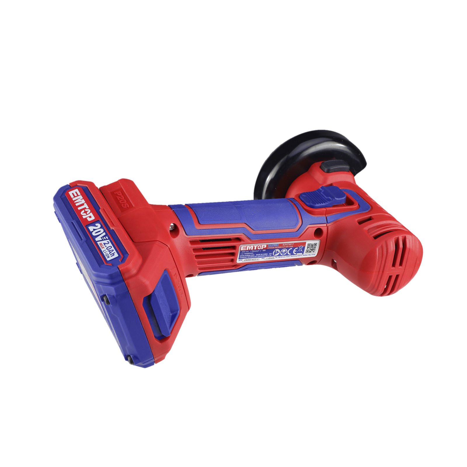 Mini polizor unghiular fara acumulator si incarcator, 76mm, 7 discuri incluse, EMTOP ELAG7601 4 MTXValve Mini polizor unghiular fara acumulator si incarcator, 76mm, 7 discuri incluse, EMTOP ELAG7601