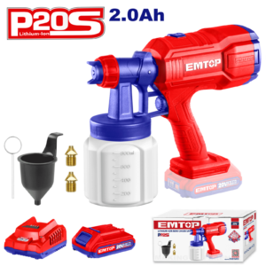 Home 7 MTXValve Pistol de vopsit cu 1 acumulator 2.0Ah, 800ml - ELSG20256, EMTOP