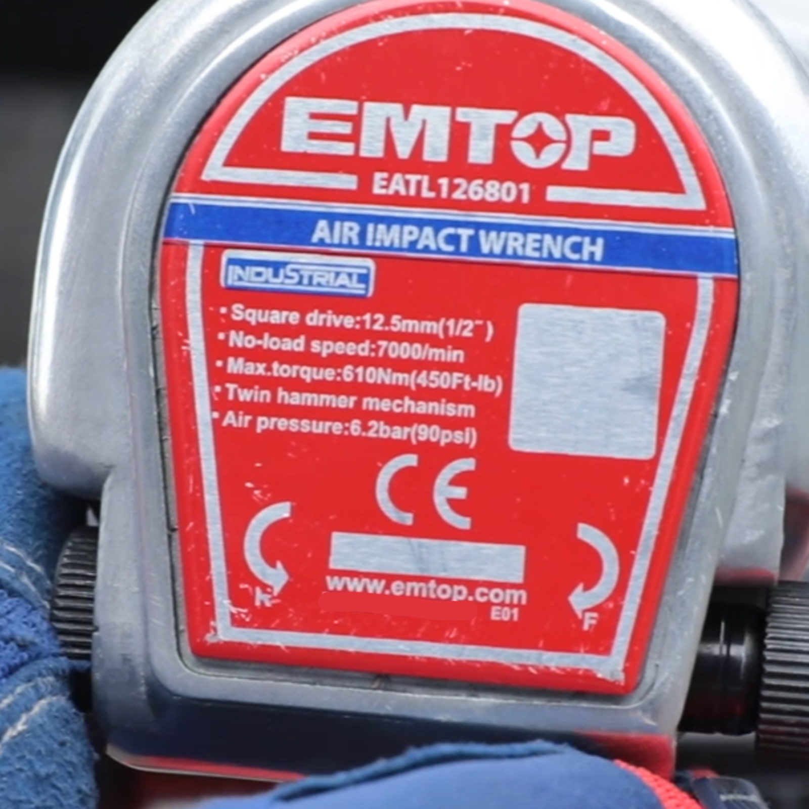 Pistol pneumatic 1/2", 610Nm, 3 capete (17mm,19mm,21mm) EMTOP EATL126801 6 MTXValve Pistol pneumatic 1/2", 610Nm, 3 capete (17mm,19mm,21mm) EMTOP EATL126801