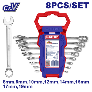 Set 8 chei combinate 6-19mm, EMTOP ECSS10801