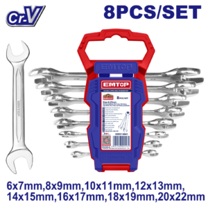 Set chei fixe-combinate, dublu deschise, 8 buc, EMTOP EDES10801
