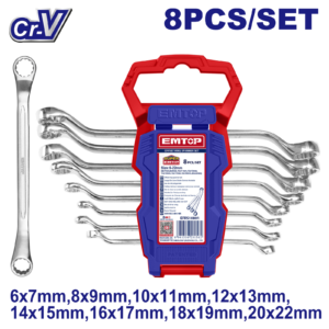 Set 8 chei inelare cotite 6-22mm, EMTOP EFRS10801