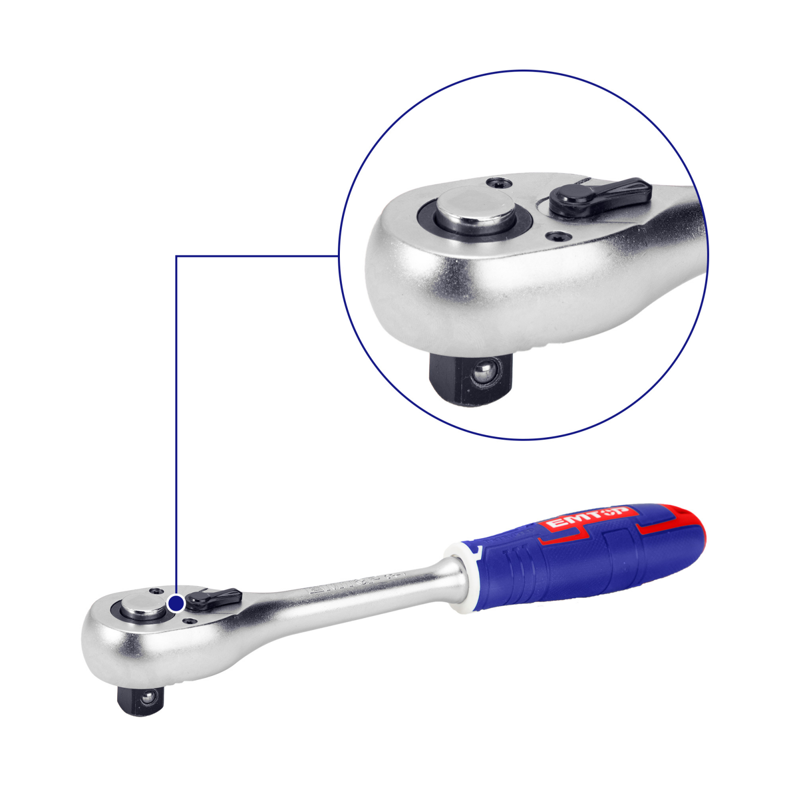 Set tubulare cu clichet 1/4" 14 buc, EMTOP ESKT14141 4 MTXValve Set tubulare cu clichet 1/4" 14 buc, EMTOP ESKT14141