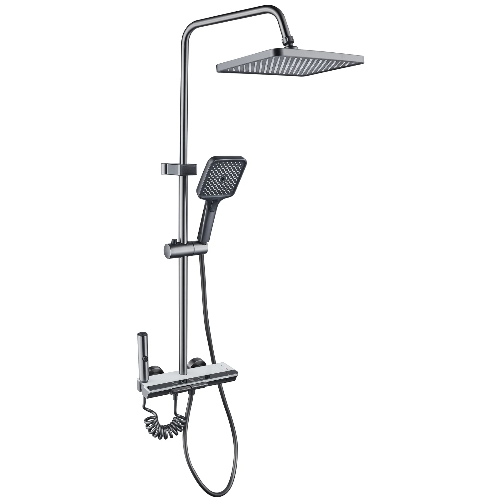 Coloana de dus BROCCA, 4 functii, Montare rapida, Jet reglabil, Presiune ridicata, Para de dus, Dus fix cu functie ploaie, Functie bideu, Alb mat G51093 5 MTXValve Coloana de dus BROCCA, 4 functii, Montare rapida, Jet reglabil, Presiune ridicata, Para de dus, Dus fix cu functie ploaie, Functie bideu, Alb mat G51093