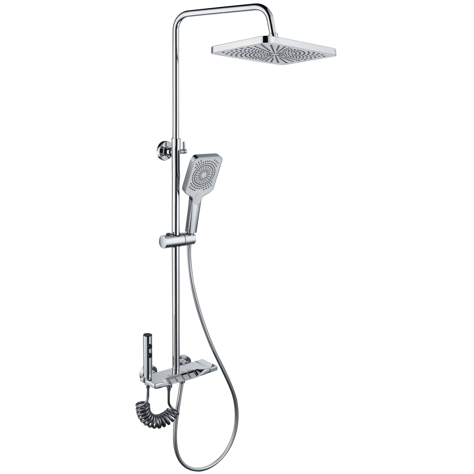 Coloana de dus BROCCA, 4 functii, Usor de montat, Presiune ridicata, Jet reglabil, Materiale premium, Dus fix cu functie ploaie, Functie bideu, Argintiu G51090 5 MTXValve Coloana de dus BROCCA, 4 functii, Usor de montat, Presiune ridicata, Jet reglabil, Materiale premium, Dus fix cu functie ploaie, Functie bideu, Argintiu G51090