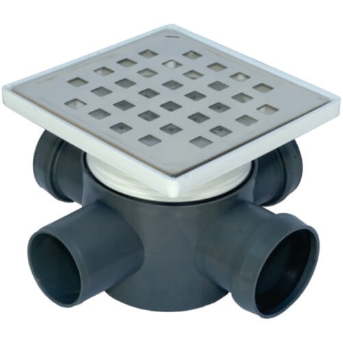SIFON PARDOSEALA REGLABIL H90 3 INTRARI+1 IESIRE VERTICALA, 150 X 150 X 050 1003541 2 MTXValve SIFON Pardoseala Reglabil 2+1 VERT150x150x050 1003540