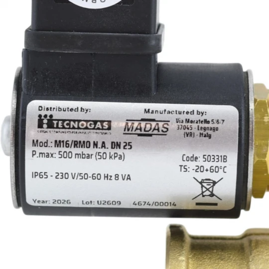 ELECTROVALVA GAZ 230V TECNOGAZ ITALY 1(DN25) 50331B 2 MTXValve ELECTROVALVA GAZ 230V TECNOGAZ ITALY 1(DN25) 50331B - imagine 2