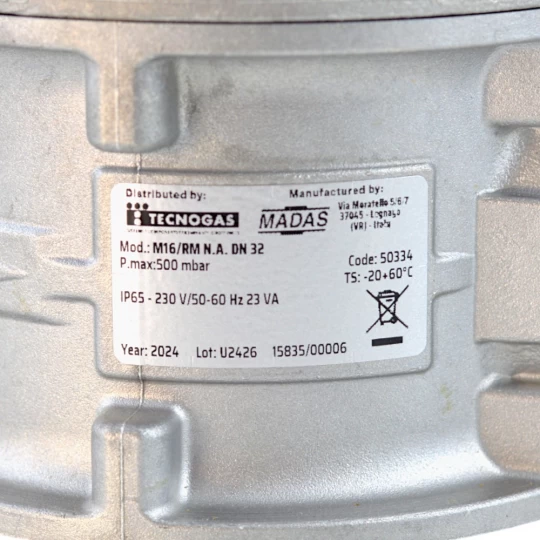 ELECTROVALVA GAZ 230V TECNOGAZ ITALY 11/4(DN32) 50334 4 MTXValve ELECTROVALVA GAZ 230V TECNOGAZ ITALY 11/4(DN32) 50334 - imagine 4